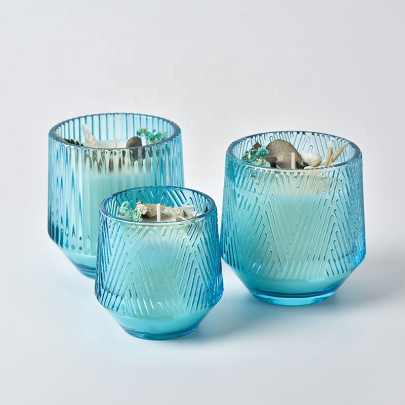 Custom Candle Gift Set Jars Luxury Cylinder Glass Soy Wax Scent Dried Flower Candles Home Fragrance Aromatherapy Candle