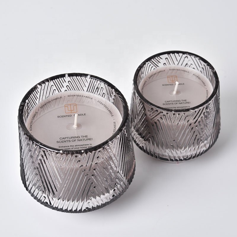 Custom Candle Gift Set Jars Luxury Cylinder Glass Soy Wax Scent Dried Flower Candles Home Fragrance Aromatherapy Candle