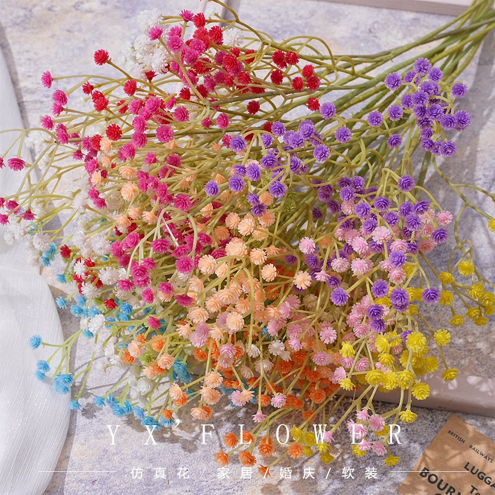 Simulation of gypsophila wedding decoration holding bouquet of soft glue gypsophila simulation flowers flowers wholesale