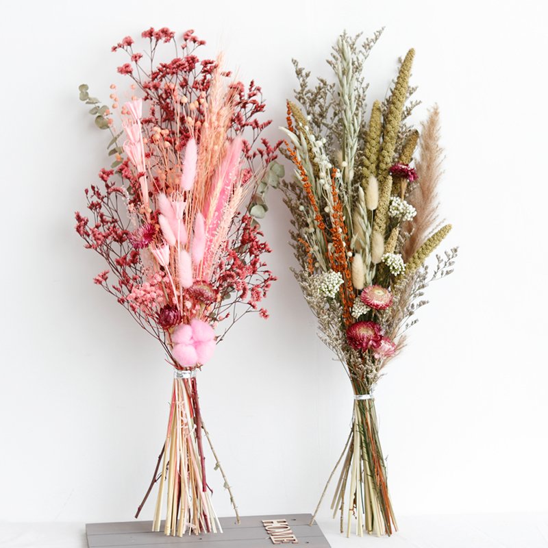 New Design trendy handmade small dry natural real red gift dried flower bouquet decoration of flowers mix