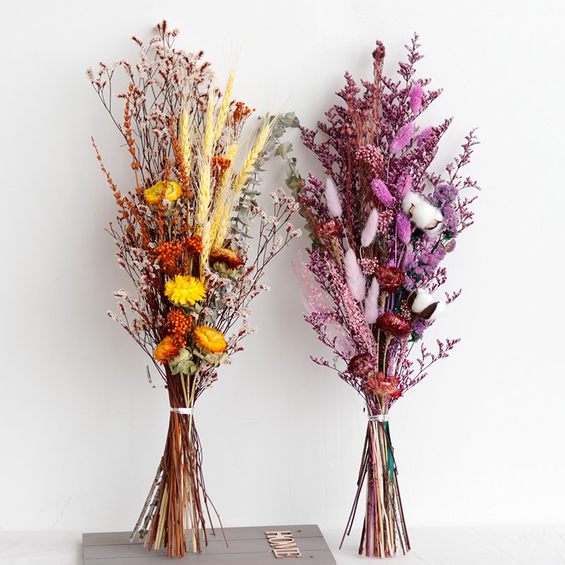 New Design trendy handmade small dry natural real red gift dried flower bouquet decoration of flowers mix