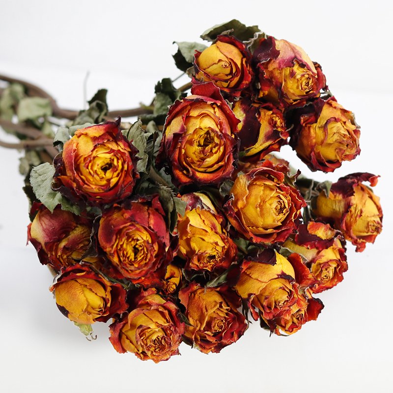 GH-067 wholesale romantic small fresh dried flower bouquet Roasted Multi-headed bubble rose home Valentine's day decoration