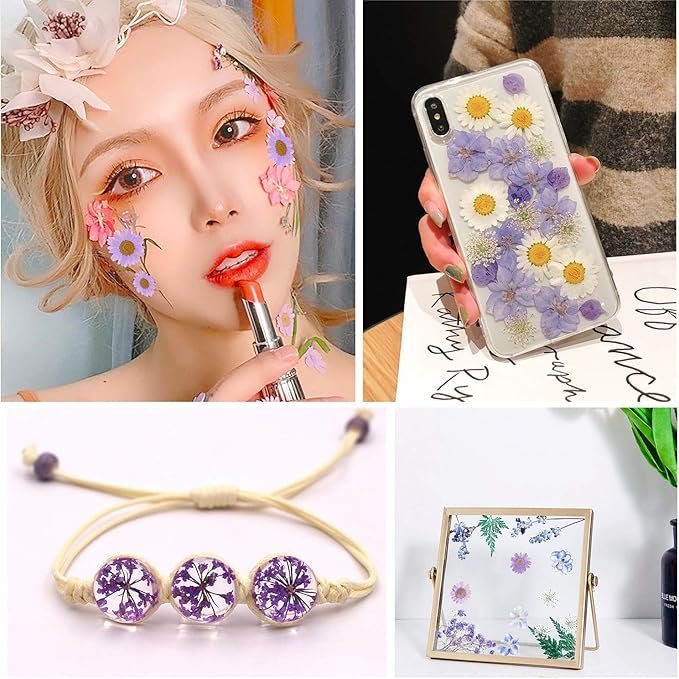 Real Pressed Dried Flower for Jewelry Molds Natural Dried Flowers Leaves for Resin DIY Dried Flower for Envelope Making
