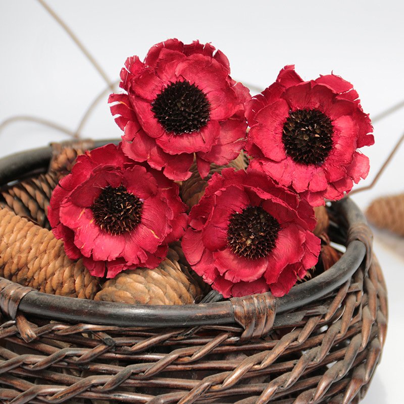 DIY Poppy Dried Flowers Cozy Home Ornament Decorative Dried Flower Bouquet