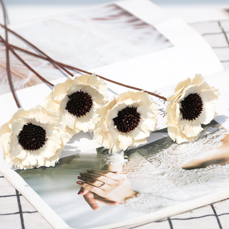 DIY Poppy Dried Flowers Cozy Home Ornament Decorative Dried Flower Bouquet