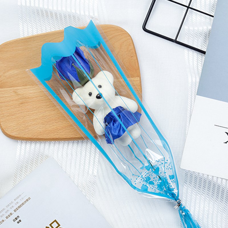 New Valentine's Day Bear Flower Cartoon Bouquet Wedding Decoration Soap Flower Artificial Flowers