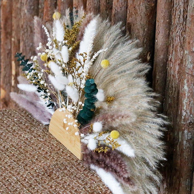 CH-049 Mix natural Wall mounted boho bouquet home decoration christmas dried pampas grass flower bouquet set combination
