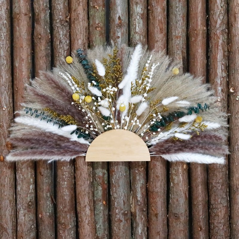CH-049 Mix natural Wall mounted boho bouquet home decoration christmas dried pampas grass flower bouquet set combination