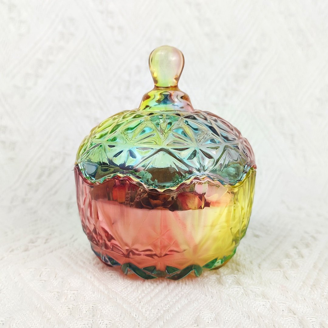 Discount Creative Confetti Candy Glass jar Dry Flower Scented Candles as the Handmade Gift
