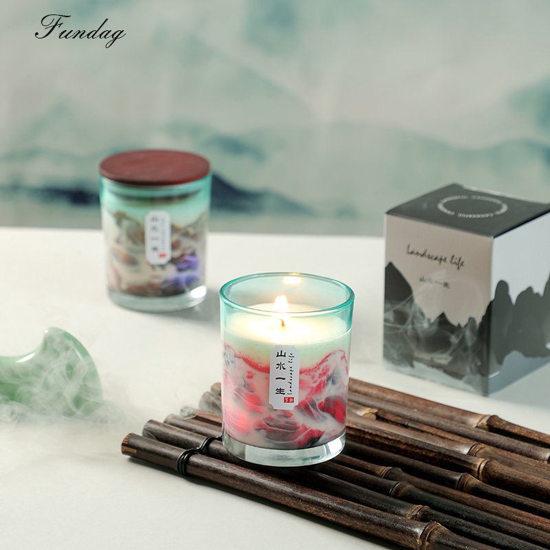 Custom Private Label Hot Selling Private Label Aromatherapy Candle Luxury Gel Dried Flowers Candle for Home Decor Soy Wax Candle