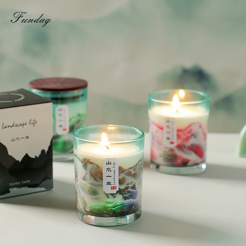 Custom Private Label Hot Selling Private Label Aromatherapy Candle Luxury Gel Dried Flowers Candle for Home Decor Soy Wax Candle