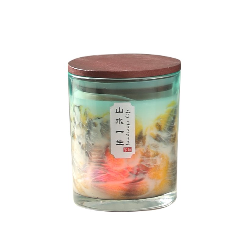 Custom Private Label Hot Selling Private Label Aromatherapy Candle Luxury Gel Dried Flowers Candle for Home Decor Soy Wax Candle