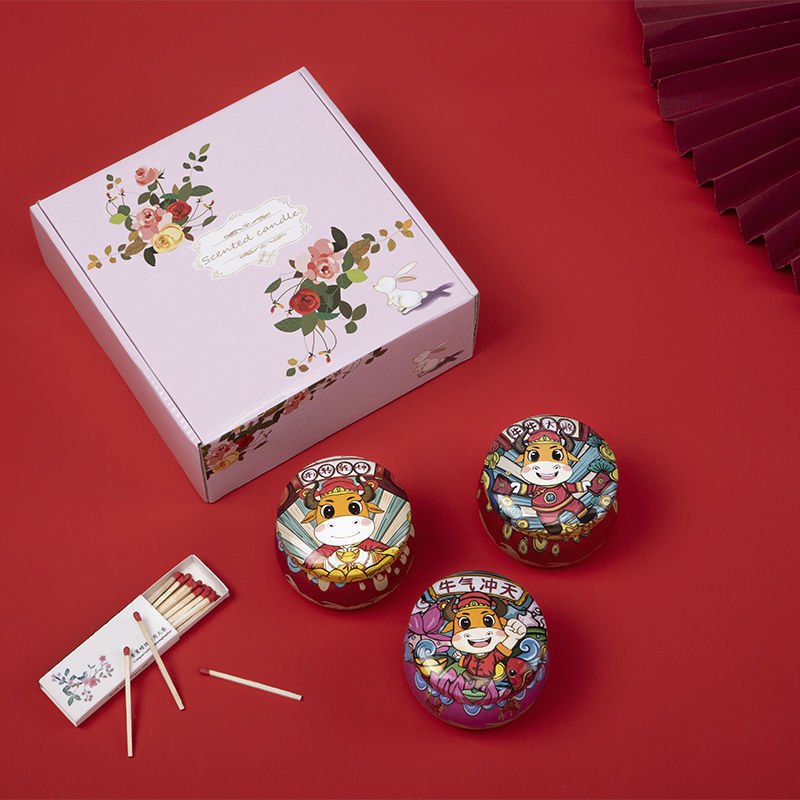 Hot Selling Tin plated Scented Candles with Gift Packing Set