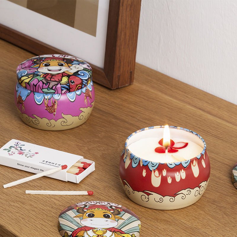 Hot Selling Tin plated Scented Candles with Gift Packing Set