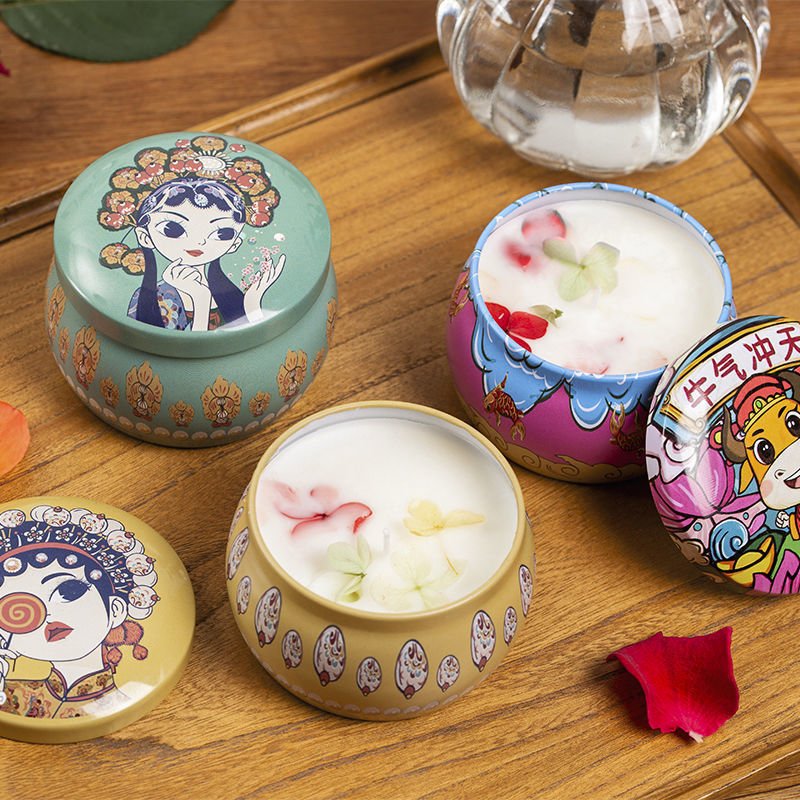 Hot Selling Tin plated Scented Candles with Gift Packing Set