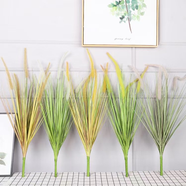 Hot Selling Artificial Reed Pampas Grass Plant Put Bundle Flower Ornaments For Wedding Home Decoration Dried Pampass Pink White