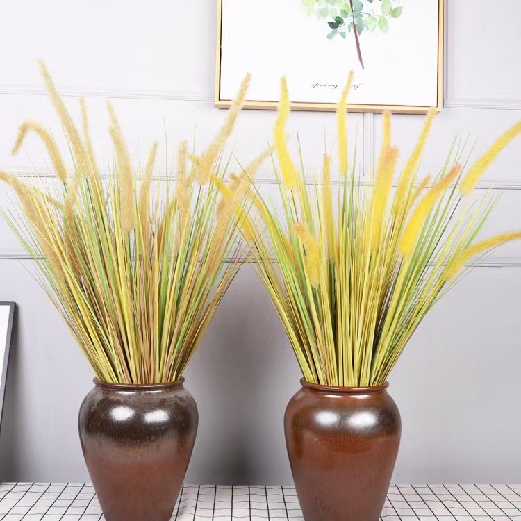 Hot Selling Artificial Reed Pampas Grass Plant Put Bundle Flower Ornaments For Wedding Home Decoration Dried Pampass Pink White
