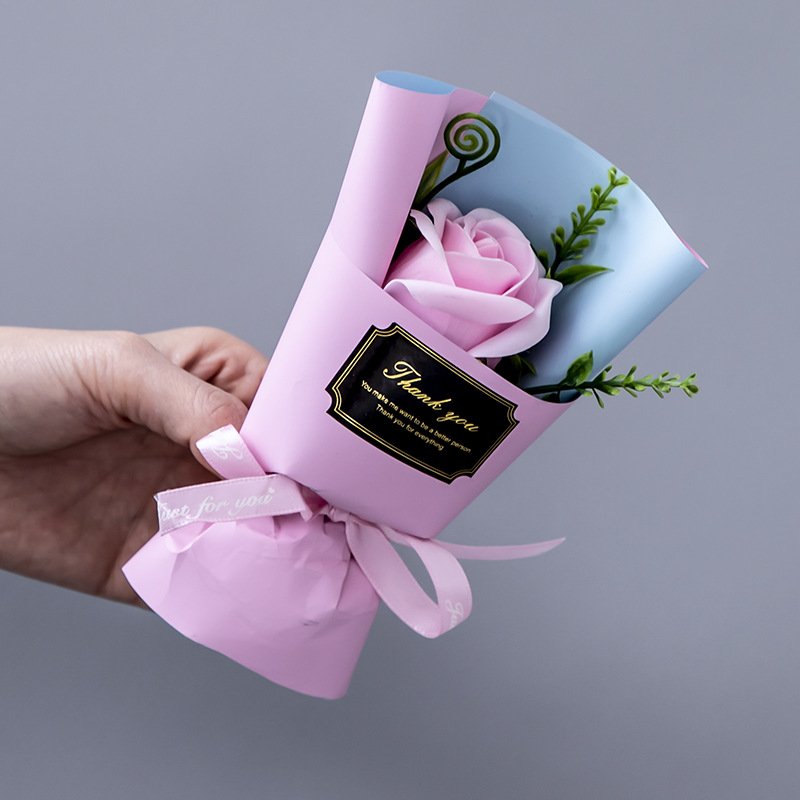 The Factory Produces Small Blue Valentine Day Star Dried Flower Bundle Mini Preserved Rose