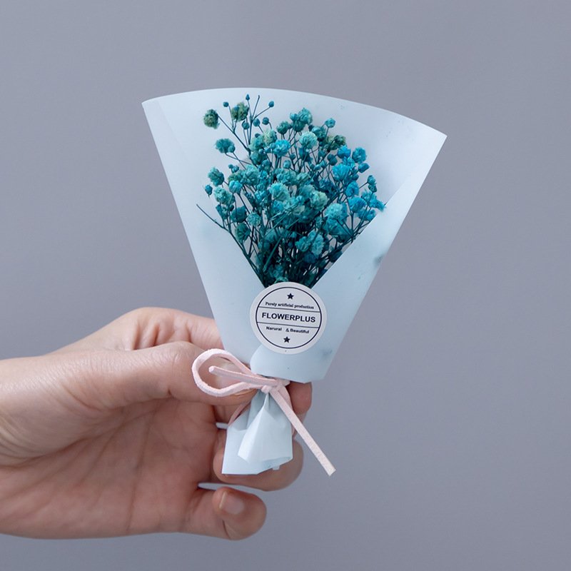 The Factory Produces Small Blue Valentine Day Star Dried Flower Bundle Mini Preserved Rose
