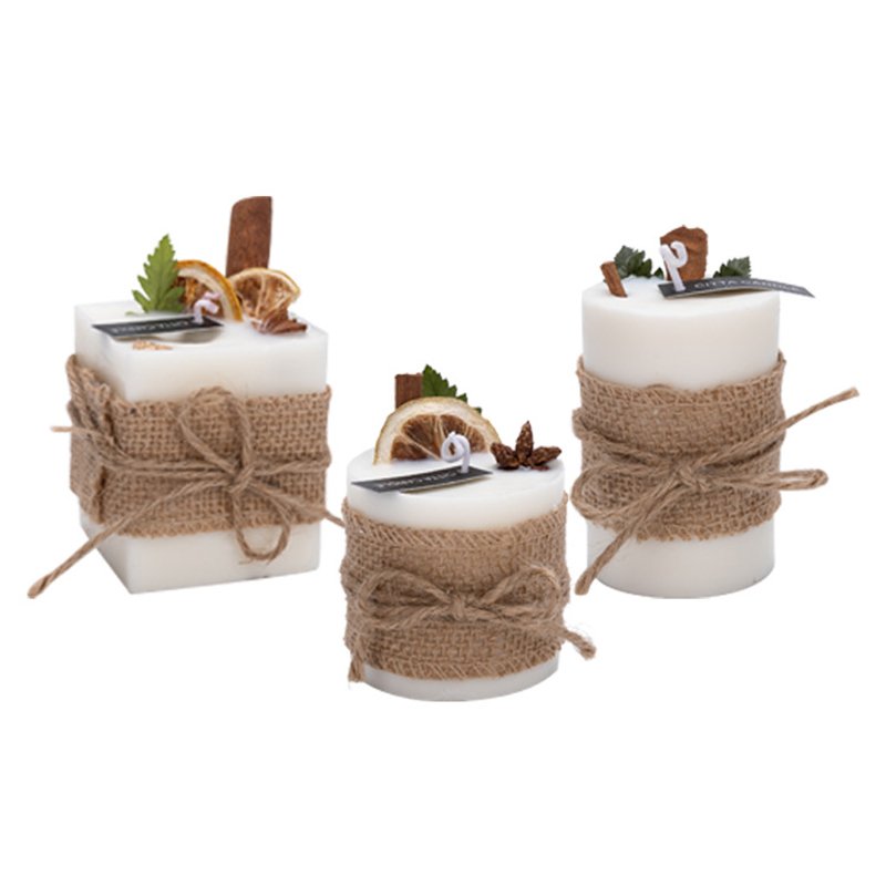 Hot selling soy wax dried flowers candle Plant scented candles for home decor creative gift