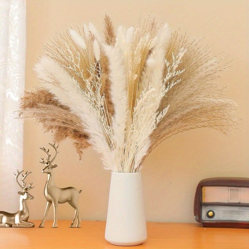 50pcs Wedding Home Decoration Artificial Grandes Fluffy Pampas Flowers Artificial Plant Bouquet Faux Pampas Grass