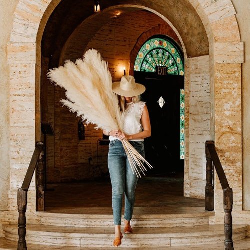 SumFlora 2024 Home Wedding Decor fluffy large Pampas Grass Decoration beige large pampass grass