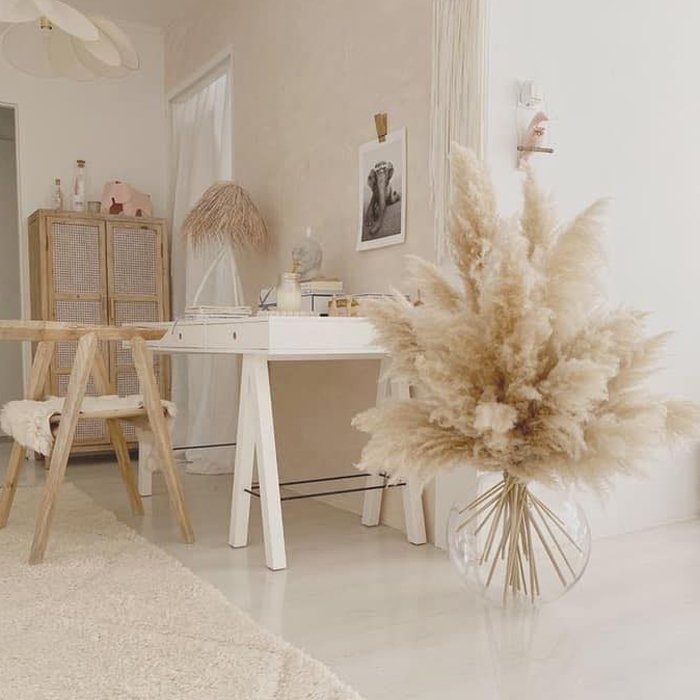 SumFlora 2024 Home Wedding Decor fluffy large Pampas Grass Decoration beige large pampass grass