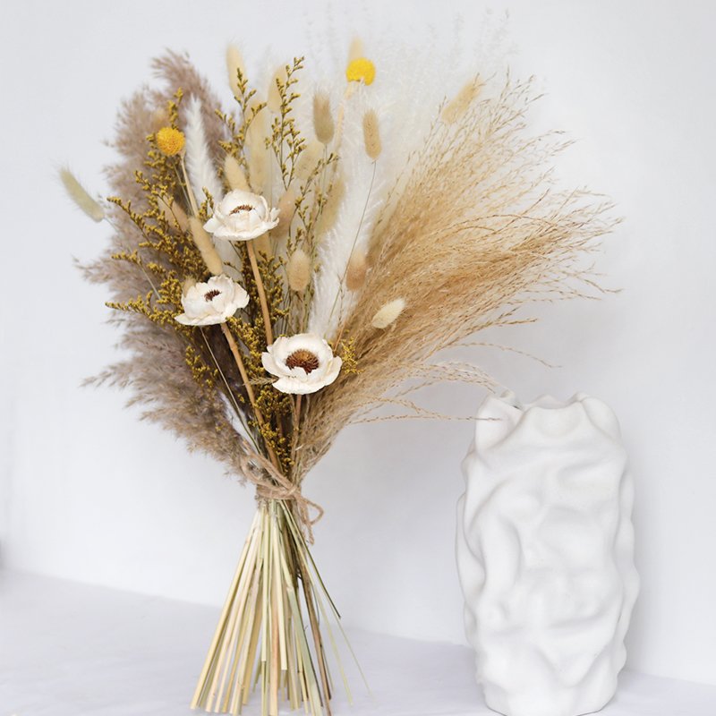 CH-005 boho primary natural xl handmade wedding dried flower pampas grass bouquets for bride
