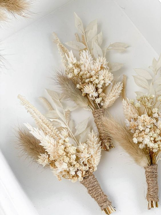 Latest Trendy Design Rustic Dried flower bouquet Wedding boho flower bouquet Pampas dried flowers