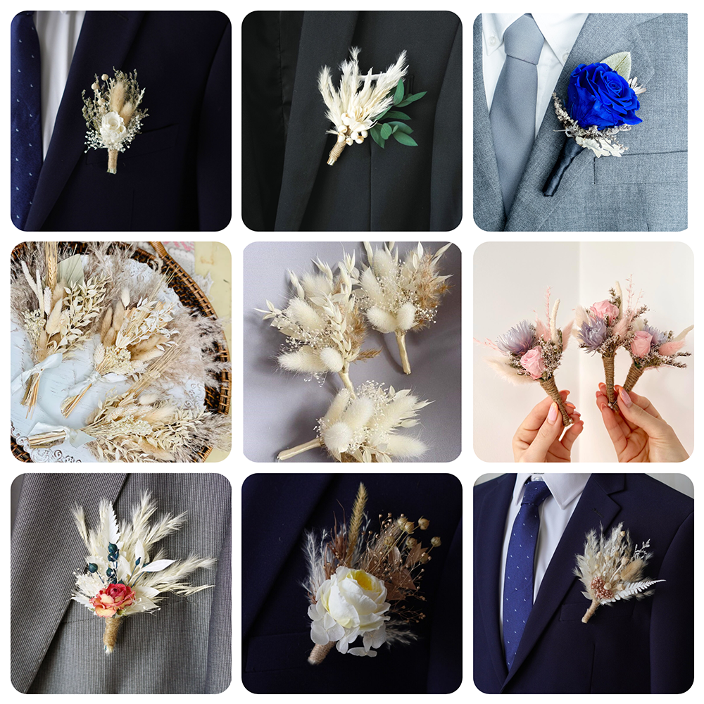Latest Trendy Design Rustic Dried flower bouquet Wedding boho flower bouquet Pampas dried flowers