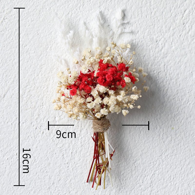 New product ideas natural dried mini flower real touch bouquet flower wedding bridal for Christmas wedding decoration flower