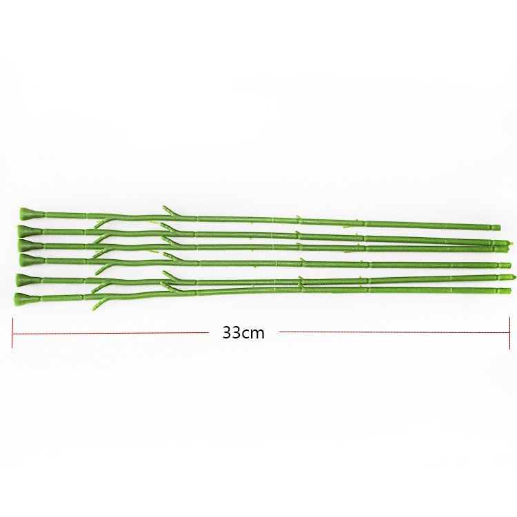 Plastic Floral Green Flower Rod Plant Stub Wire Florist Wires Artificial Flower Stem 33CM