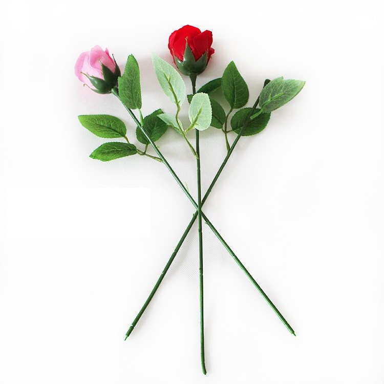 Plastic Floral Green Flower Rod Plant Stub Wire Florist Wires Artificial Flower Stem 33CM