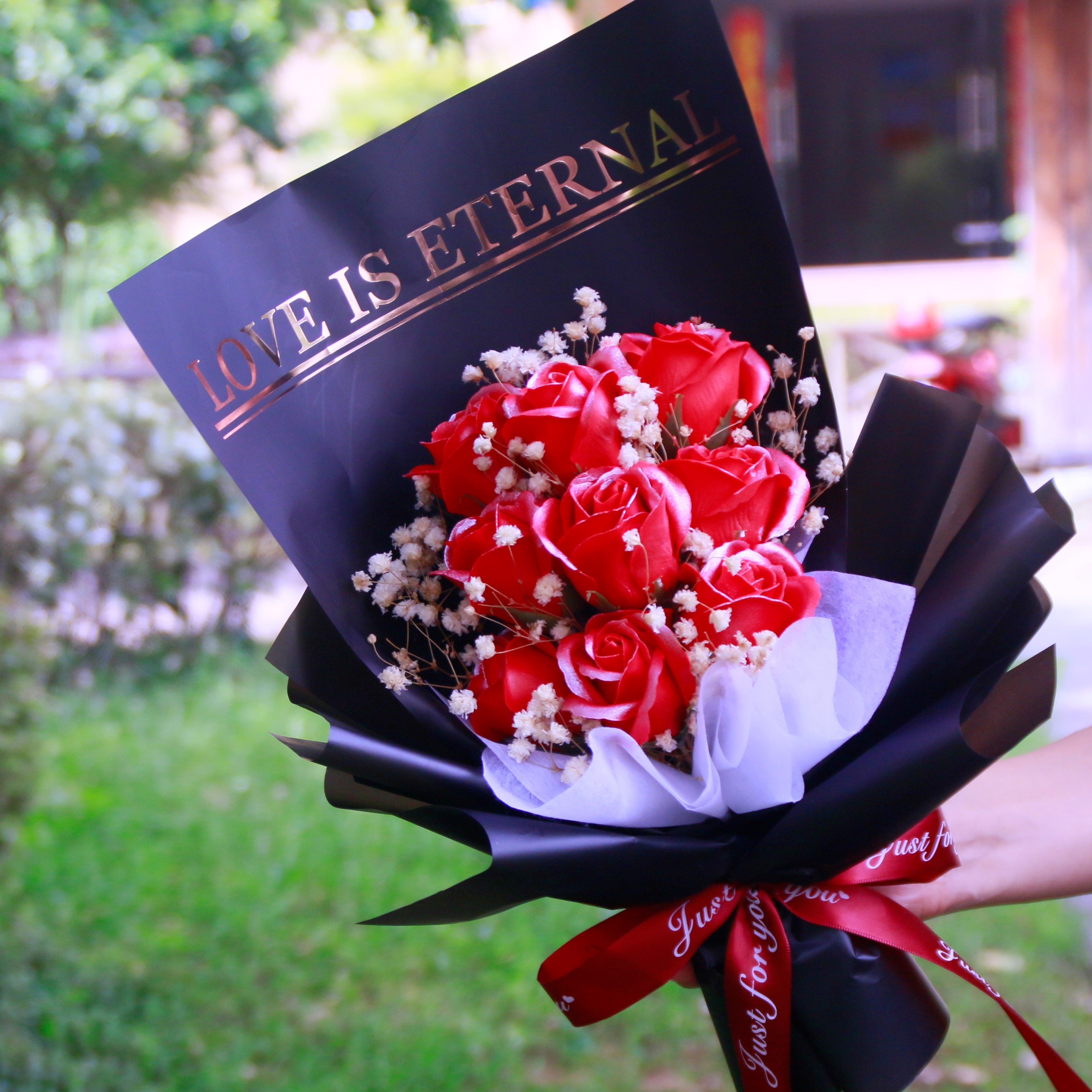 YX Dried Flower Bouquet Rose Soap Flower for Graduation Birthday Valentine's Day Finished Product Box Thanksgiving Father's Day