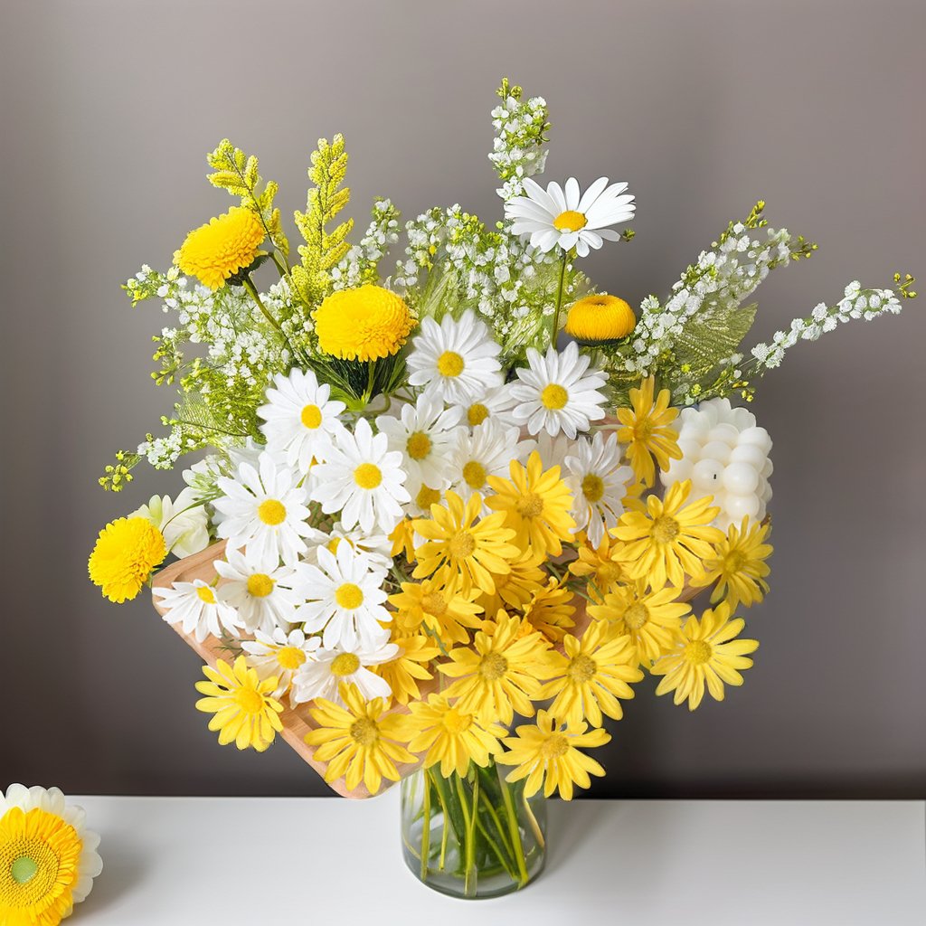 Small daisy fresh garden simulation flowers 5 wedding photography set small wild chrysanthemum home living room decoration