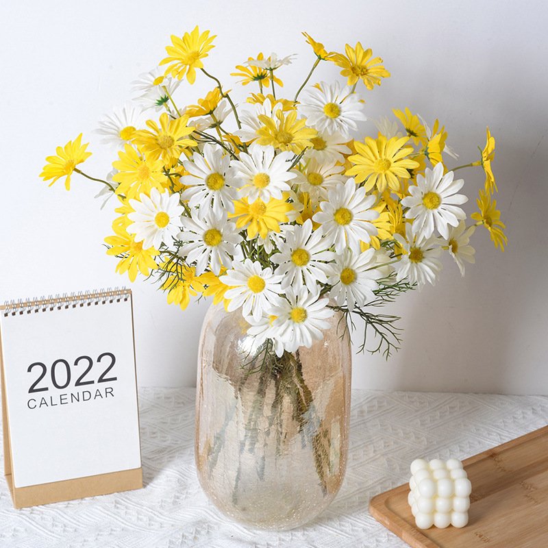 Small daisy fresh garden simulation flowers 5 wedding photography set small wild chrysanthemum home living room decoration