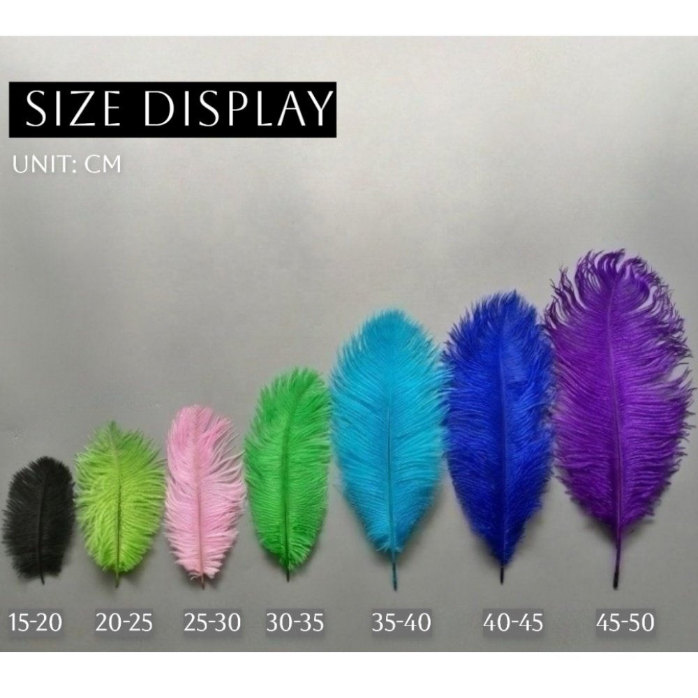 40-45CM Natural premium ostrich feather lamp boho for wedding party DIY arrangements centerpieces decor