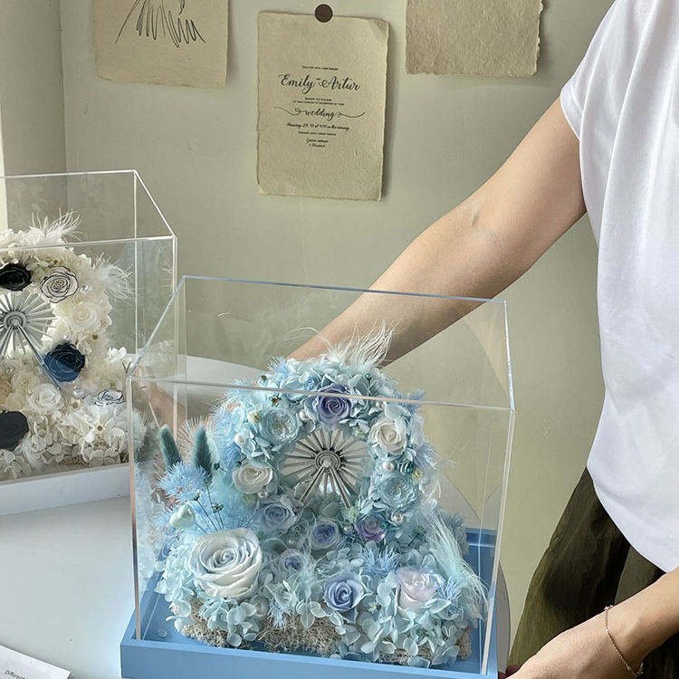 Wholesale Customization Valentine Day Girls Gift Set Everlasting Decoration Dried Preserved Flower Eternal Rose Gift Box