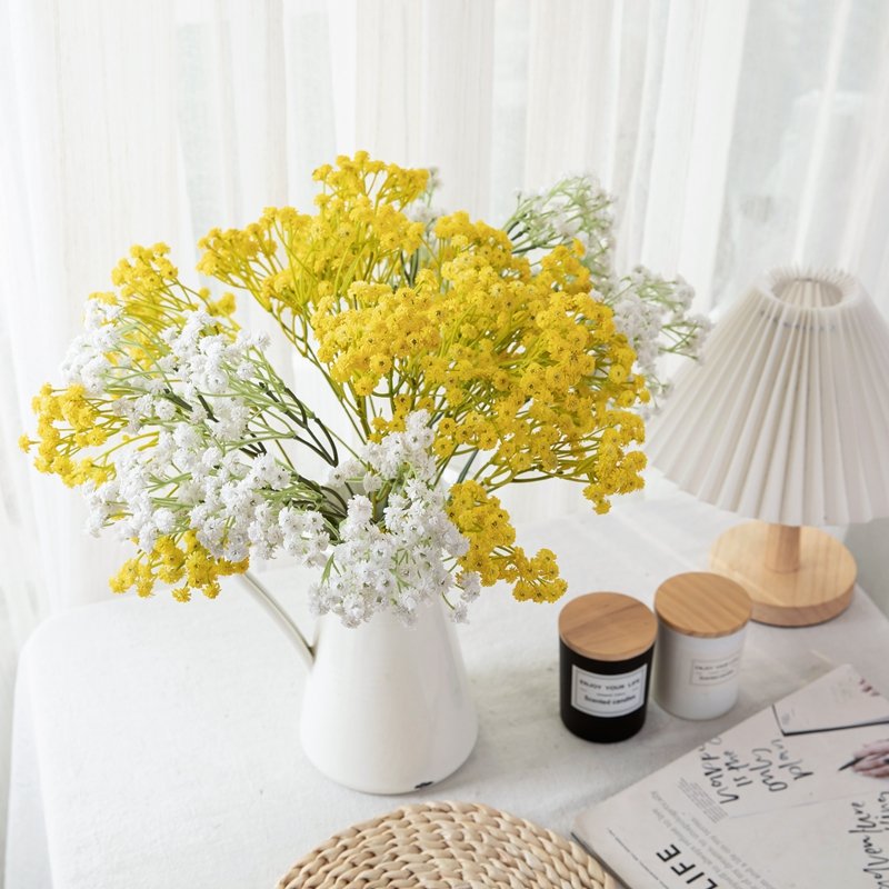 MW53460 Hot Selling Artificial Flower Plant White Gypsophila For Christmas Picks