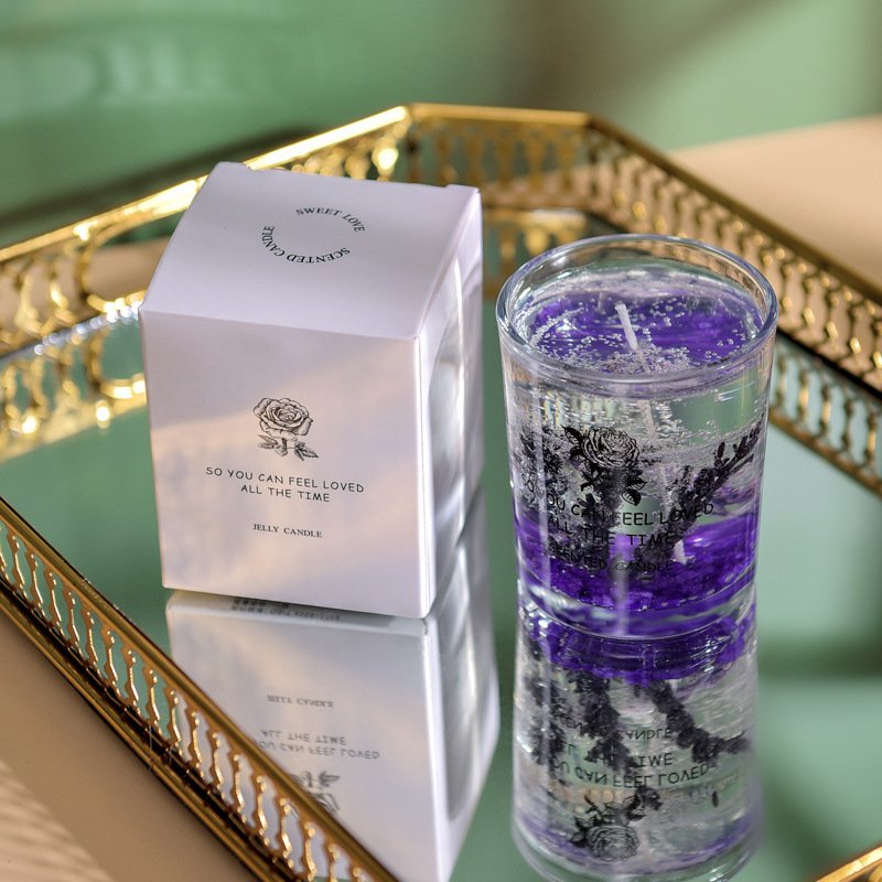Jelly Scented Candles Real Flower Essential Oil Incense Date Night Candle Soothing Fragrance Cup