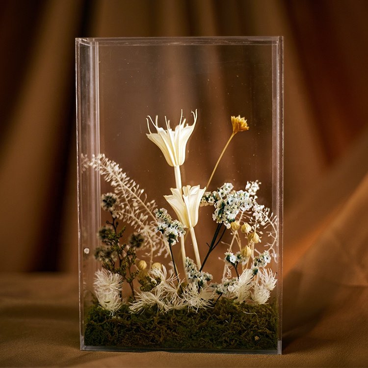 dried flowers box for gifts home decoration ornament flowers acrylic gift box