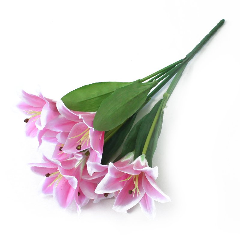 Simulation lily single 7 lily home decoration living room ornaments decorative flowers photography decoration ornaments