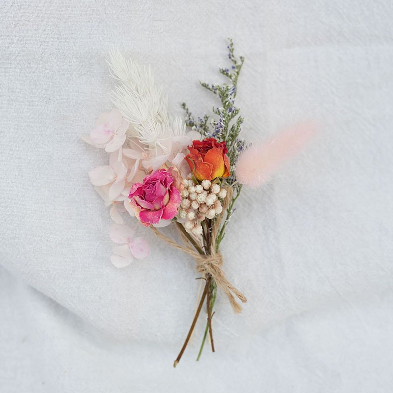 DREA Dry Real Flowers Bouquet table centerpiece mixed bunny tail grass Preserved Rose Dried Flowers Bouquet