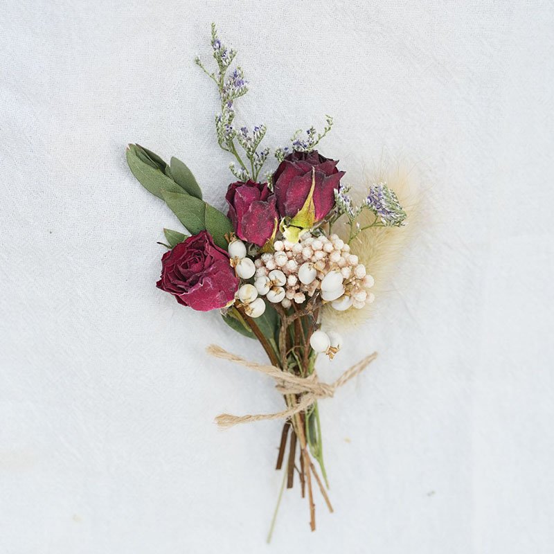 DREA Dry Real Flowers Bouquet table centerpiece mixed bunny tail grass Preserved Rose Dried Flowers Bouquet