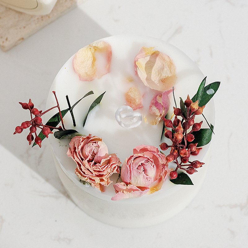 Good Reviews Halloween Home Decoration Beautiful Day Flower And Fruit In Aroma Scented Candles With Crystal And Dried Flowers