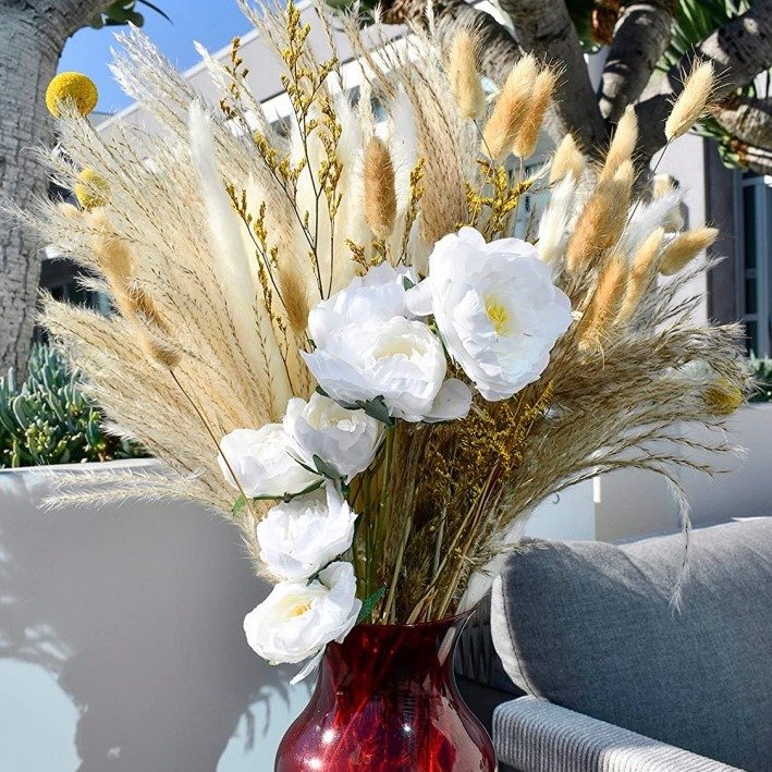 DESITA cheap Pampas grass dried flowers reed bouquet BOHO Home decorative flowers gift preserved flower