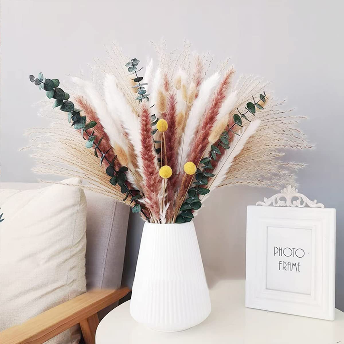 DESITA cheap Pampas grass dried flowers reed bouquet BOHO Home decorative flowers gift preserved flower