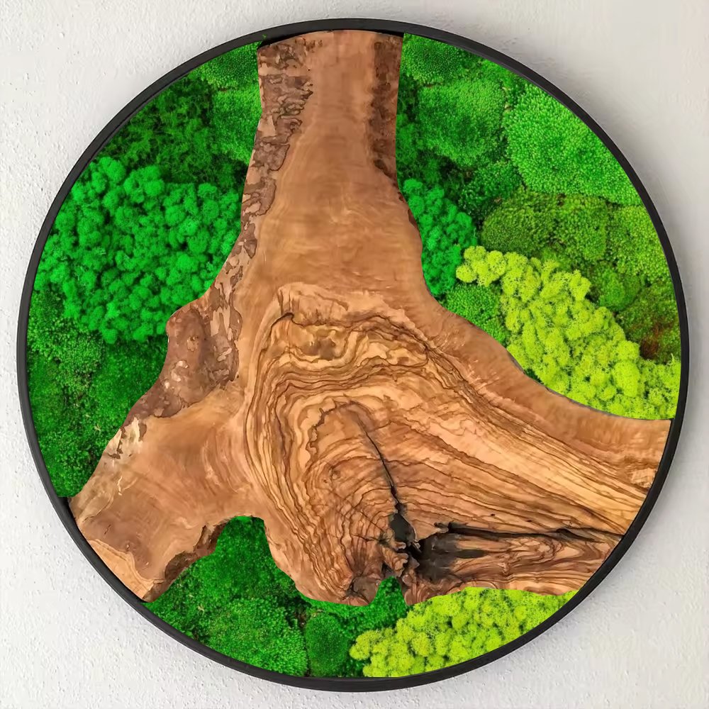 Customized Natural Real Preserved Moss Wall Art Free Size Dried Moss Picture Frame Decorations Panel Artificial Moss Grass Wall