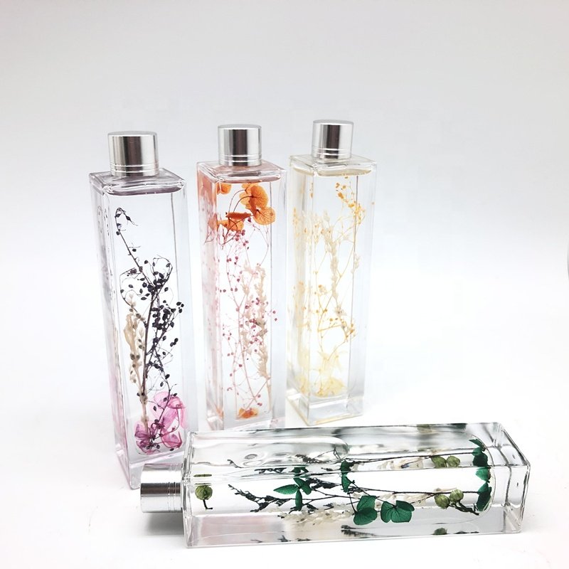 OEM Eternal Preserved Flower Herbarium Oil Glass Bottle Real Dried Flower for Home Decoration Gift