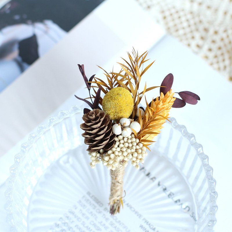 Factory wholesale DIY flower materials real dried flower bunches preserved fresh babysbreath flower mini bouquets PR0001
